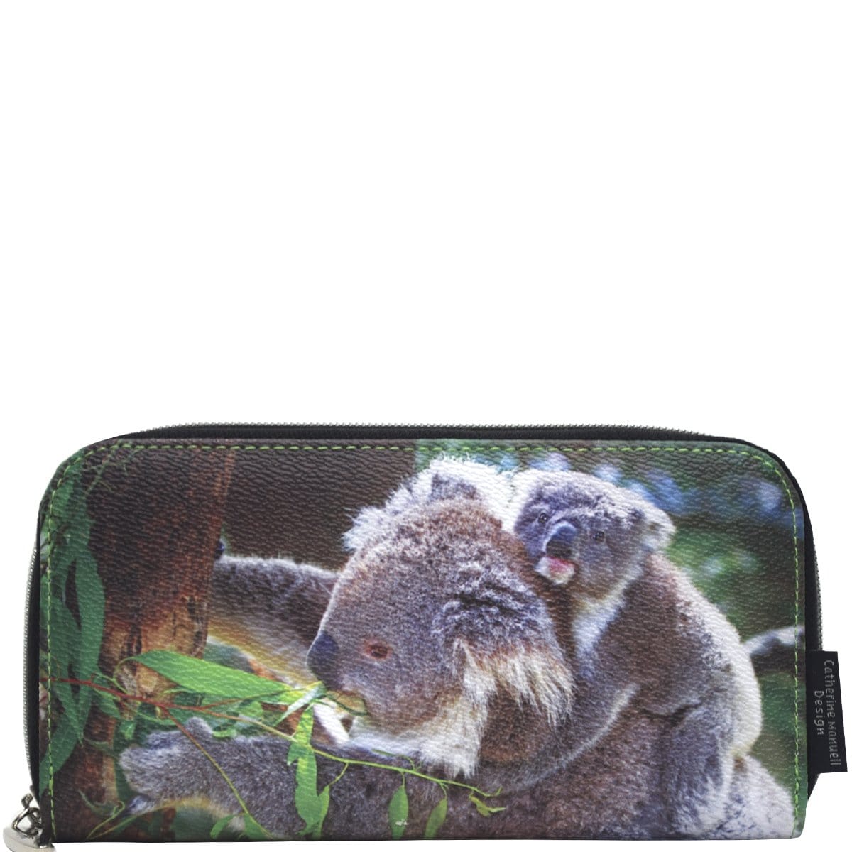 Curved Zip Section Wallet - Koala