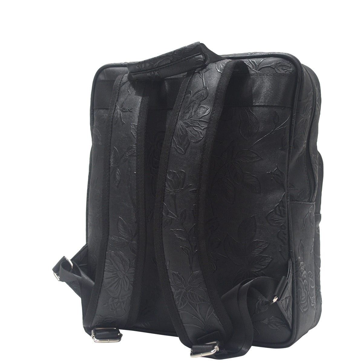 Laptop Backpack - Black Emboss Rose