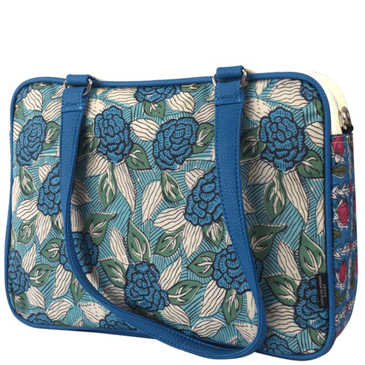 Curved Multi Bag - Blue Floral Mix