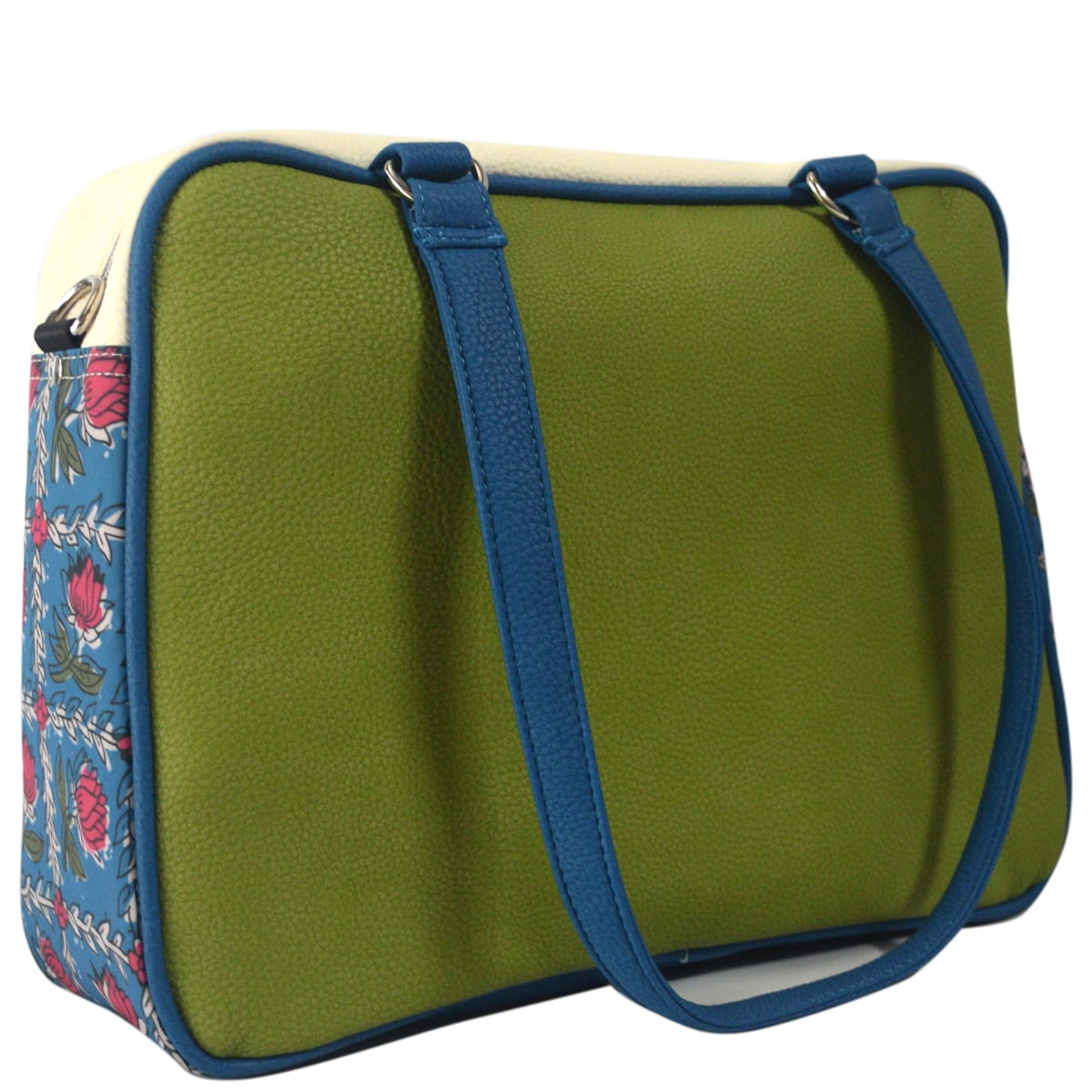 Curved Multi Bag - Blue Floral Mix