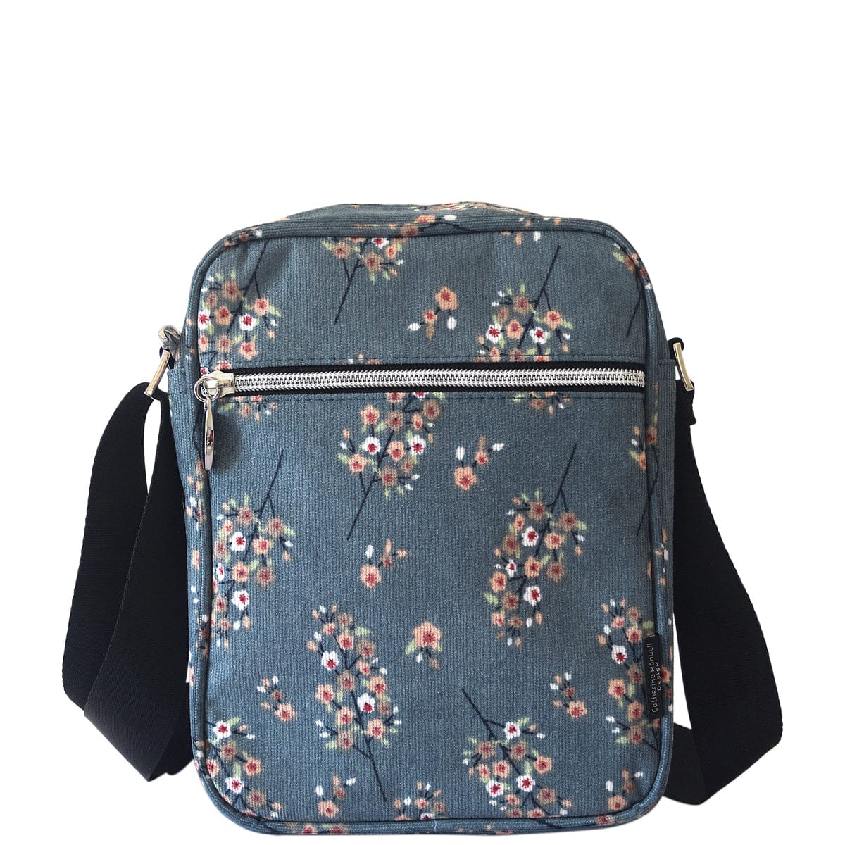 Taller Walker - Blue Grey Rose Floral Corduroy
