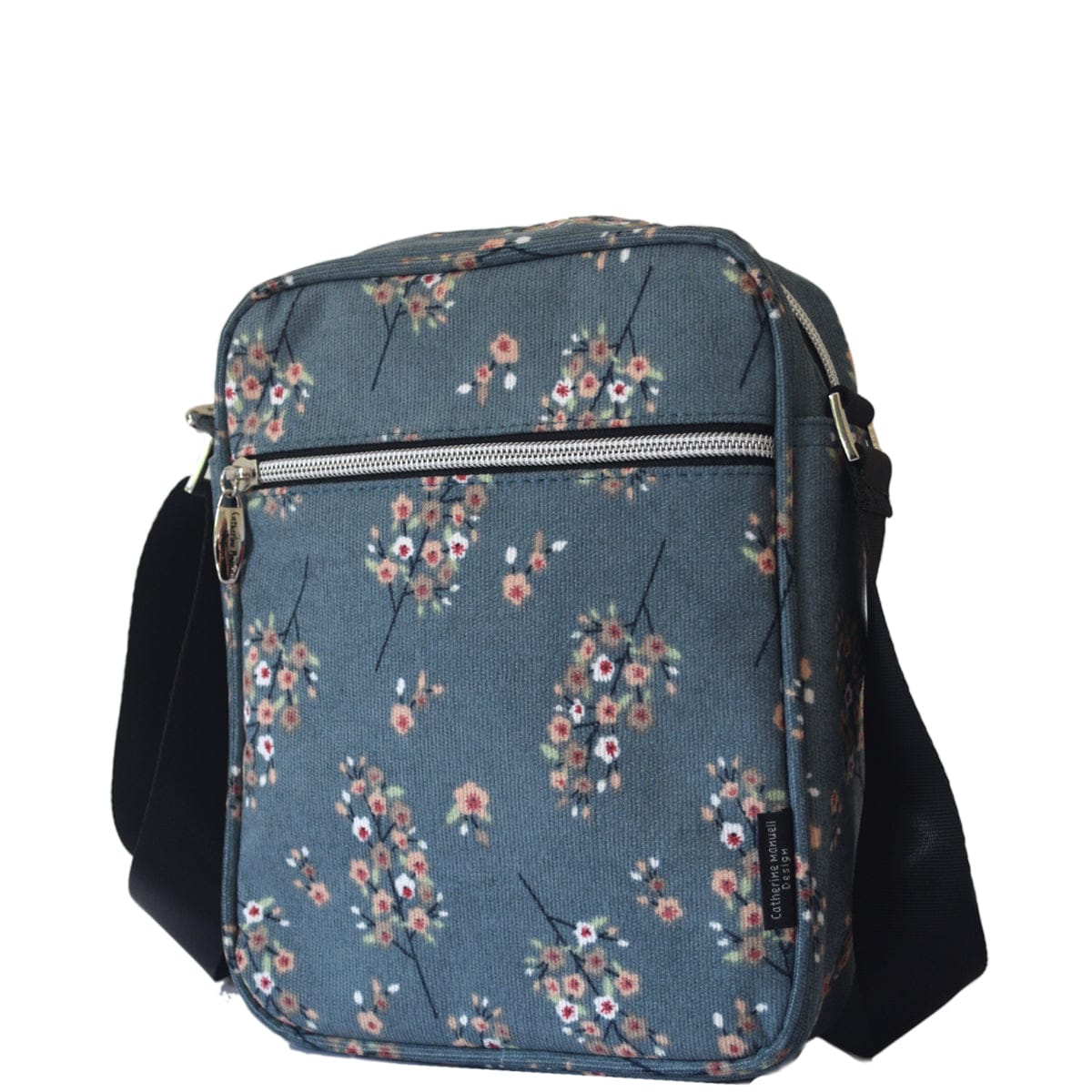 Taller Walker - Blue Grey Rose Floral Corduroy