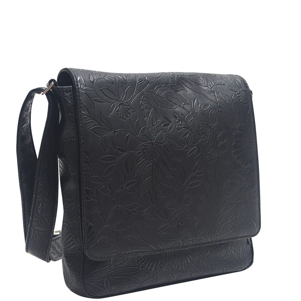 Mid Satchel - Black Emboss Tahiti