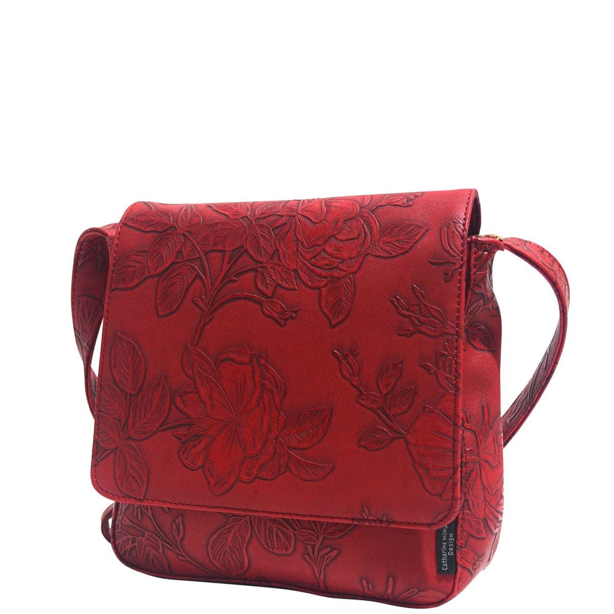 Mini Satchel - Red Emboss Rose