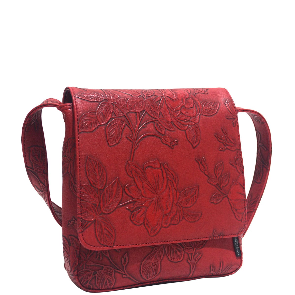 Mini Satchel - Red Emboss Rose