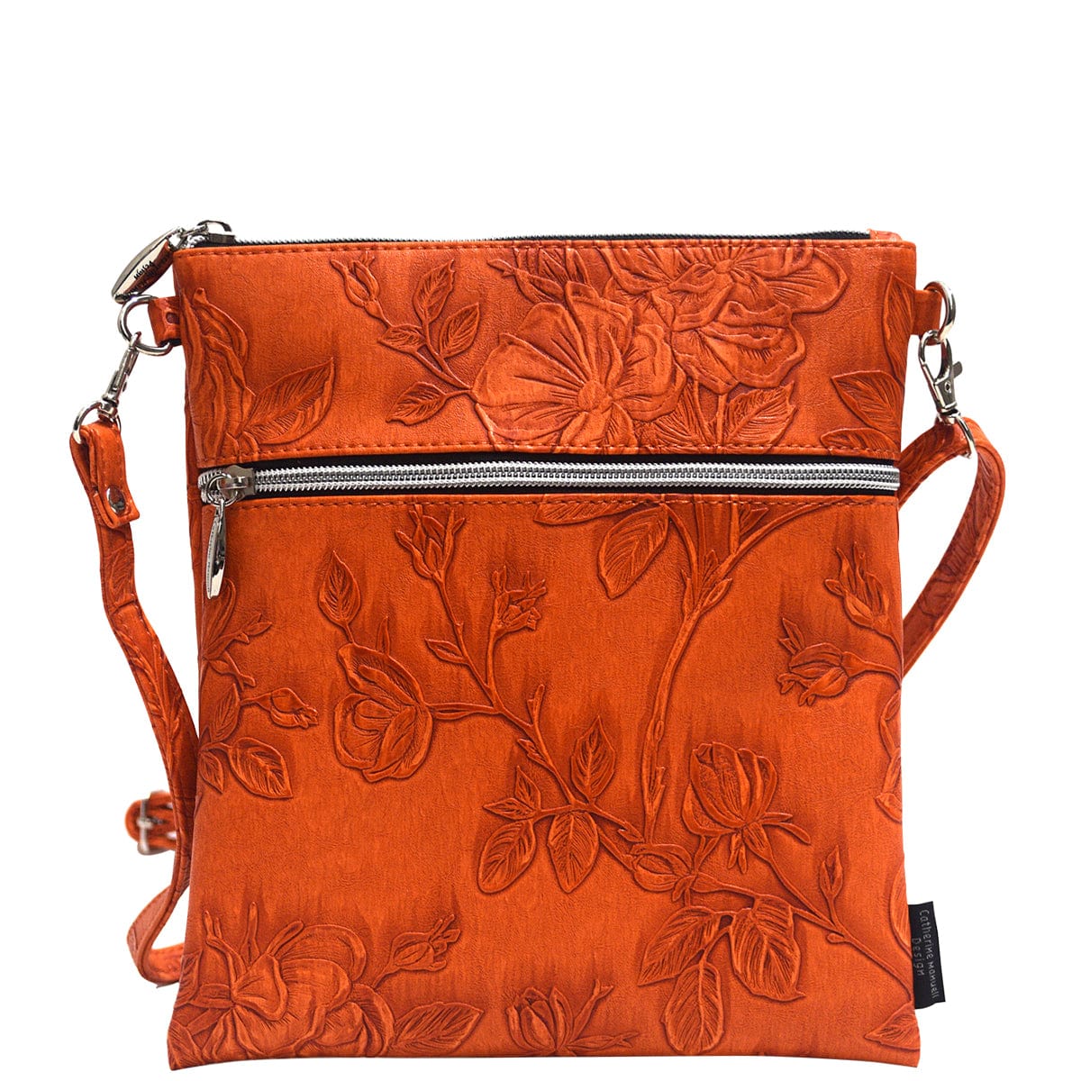 Roma Tote - Orange Emboss Rose