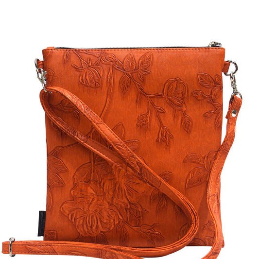 Roma Tote - Orange Emboss Rose