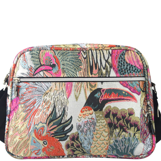 A-Line Bowler - Woven Birds