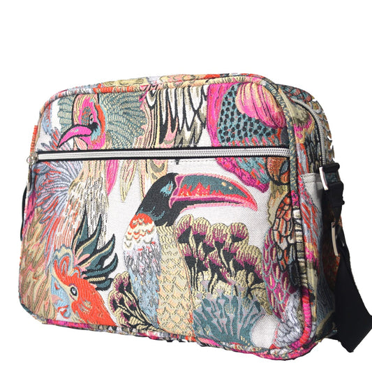 A-Line Bowler - Woven Birds