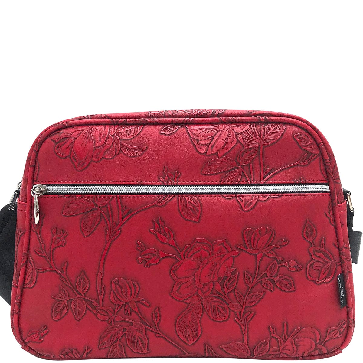 A-Line Bowler - Red emboss rose
