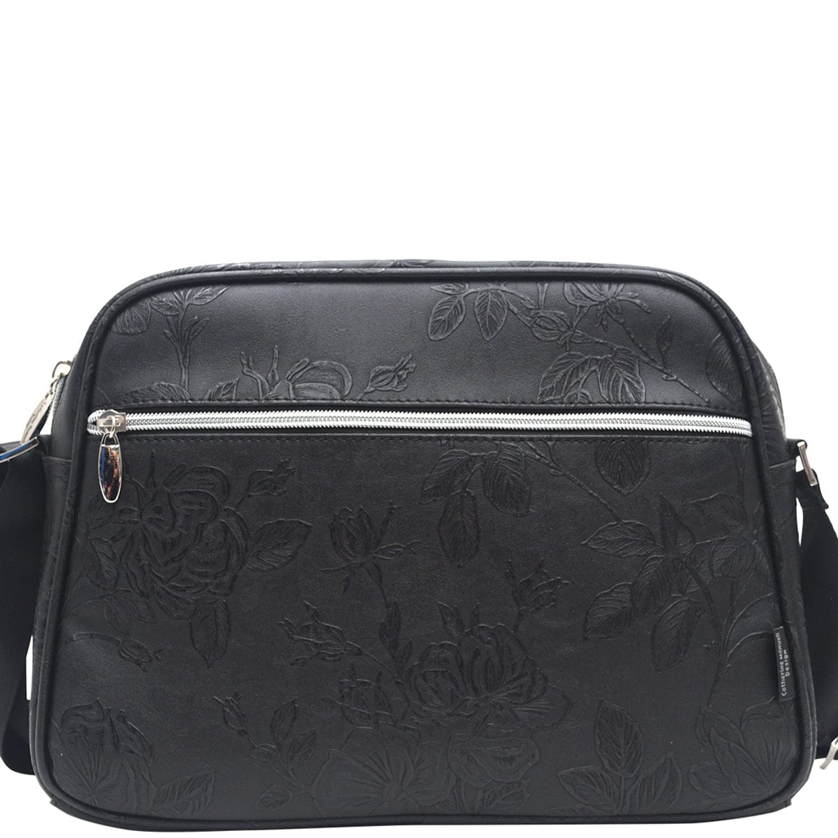 A-Line Bowler - Black emboss rose