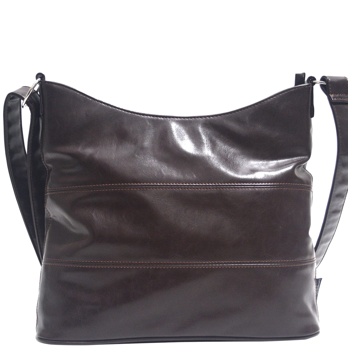 Panel Slouch - Brown Leather Look