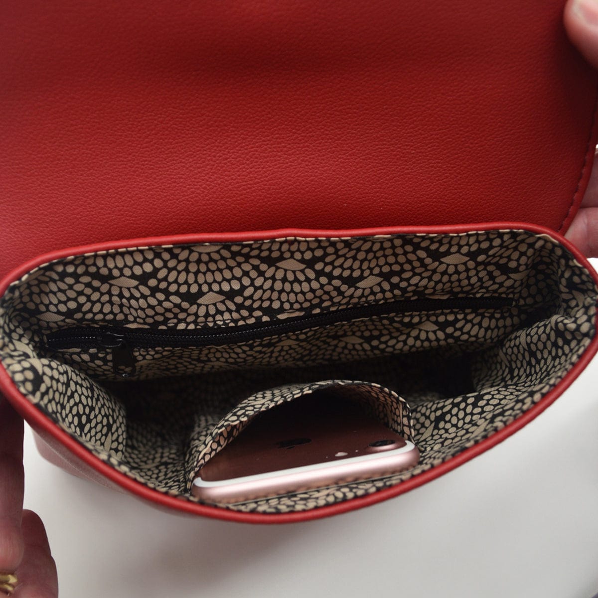 Collins Tote - Red leather look