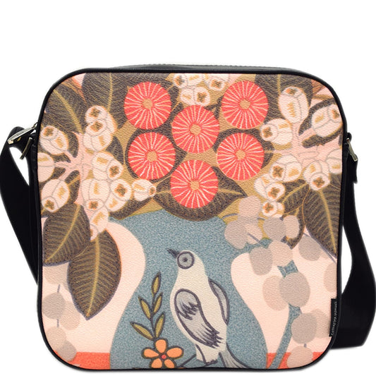 Floral Tote Bag - Blue Bird