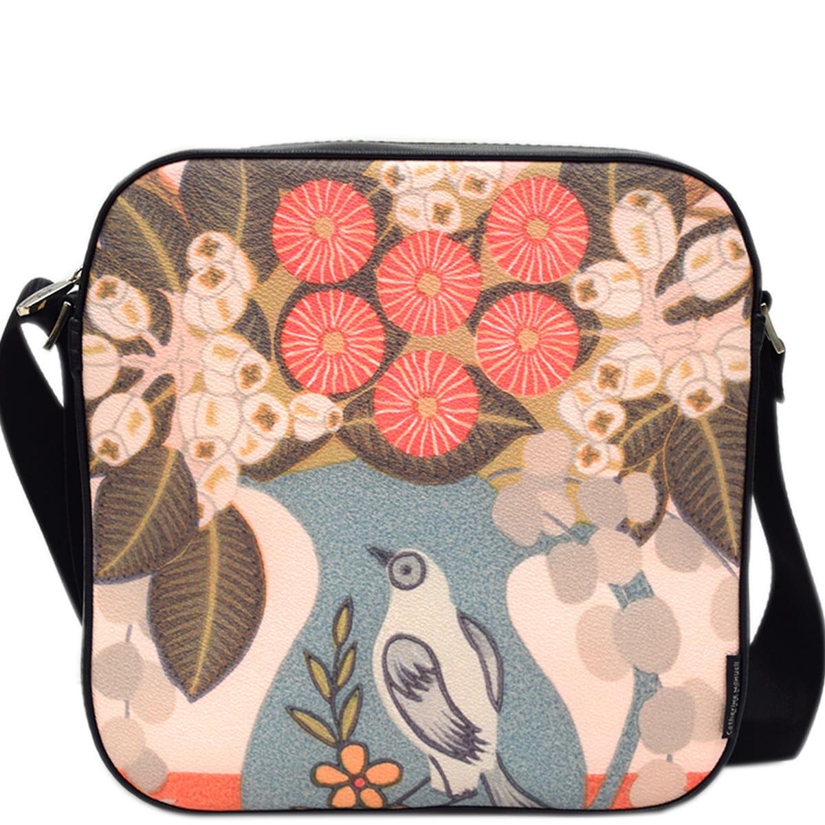 Floral Tote Bag - Blue Bird