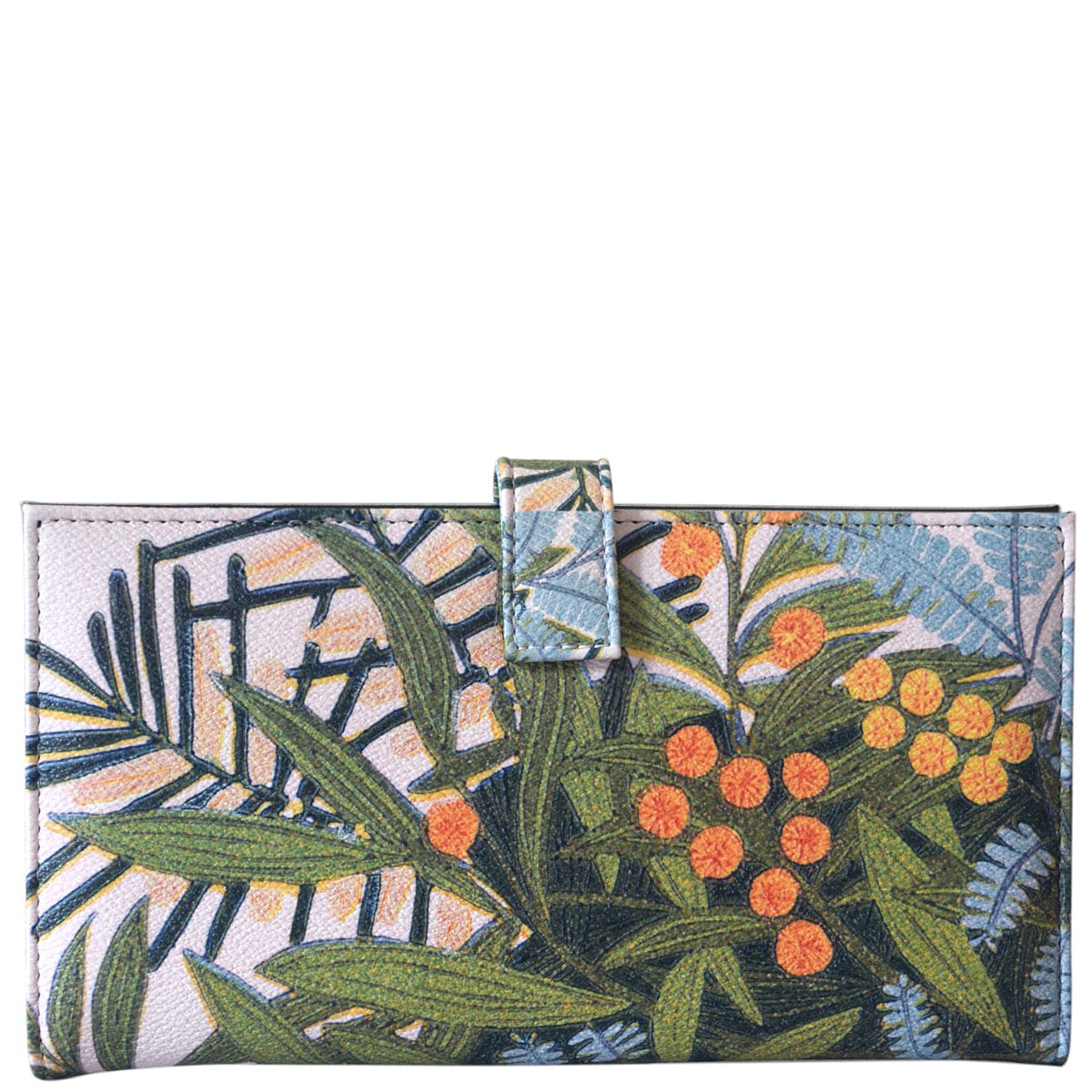 Floral Passport Ticket Wallet - Wattle