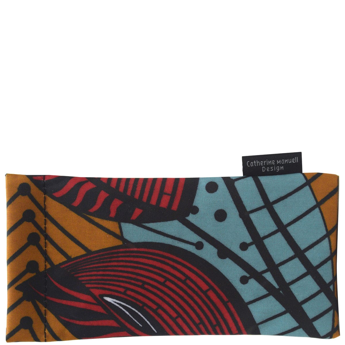 Spec Case - African Prints - Aqua Red Mustard Print
