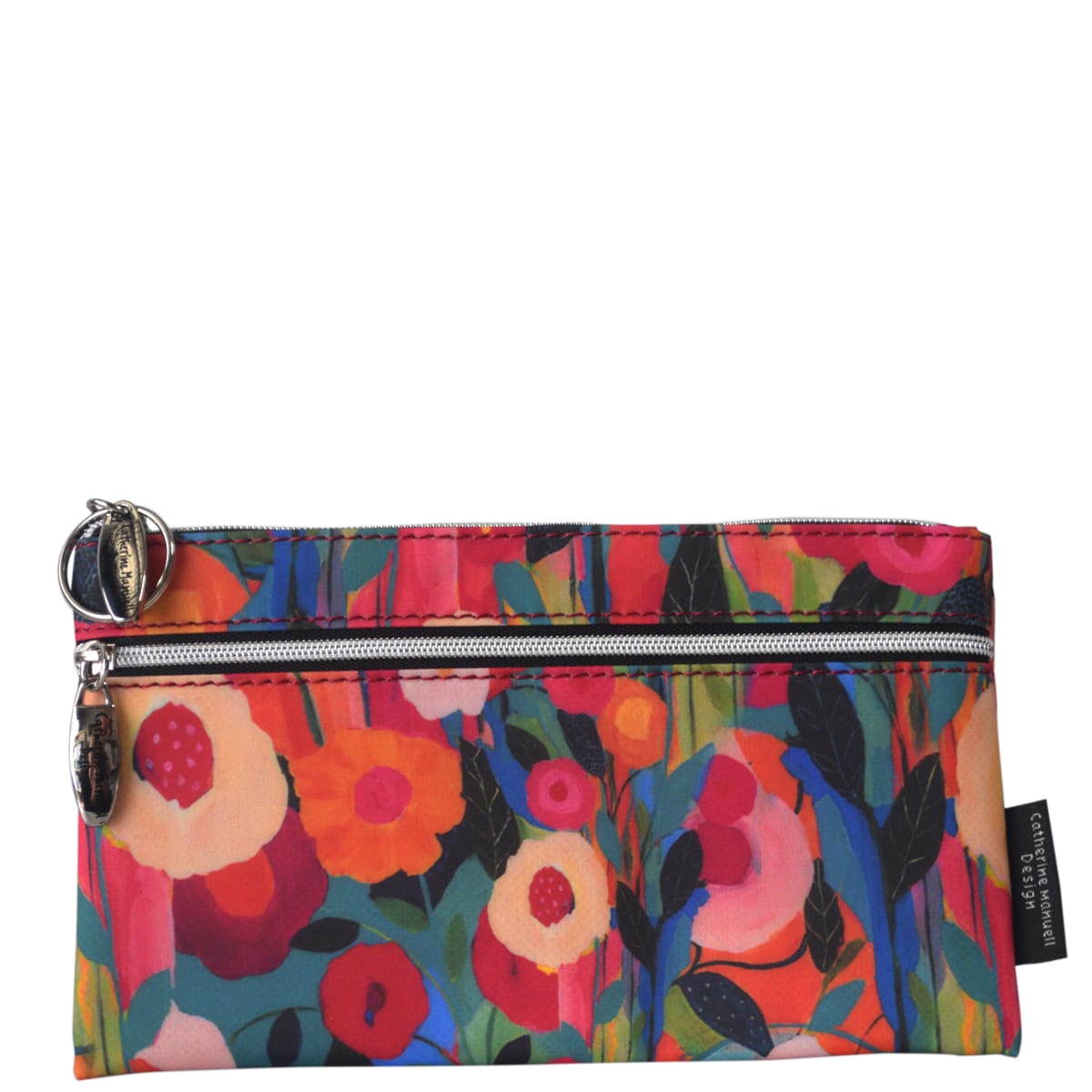 Double Zip Purse - Colourful Poppies