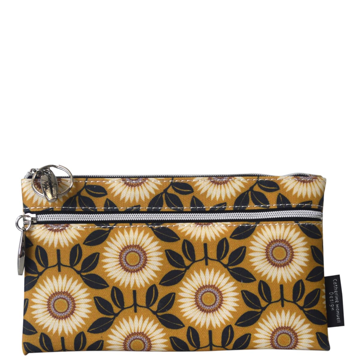 Double Zip Purse - Liberty Mustard Sunflower