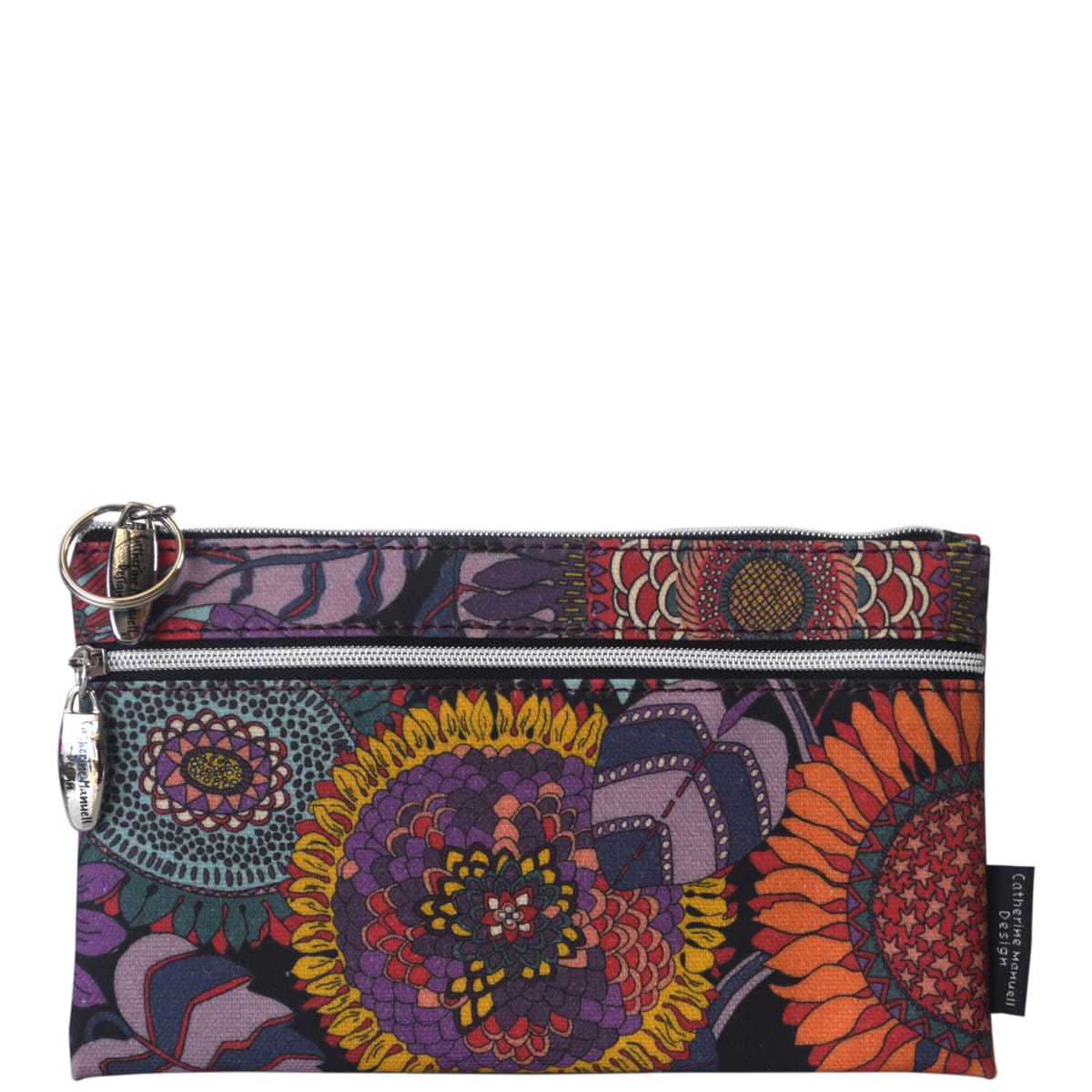 Double Zip Purse - Liberty Purple Sunflower