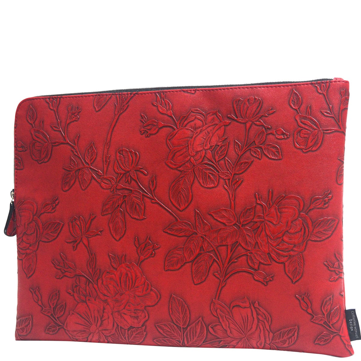 Hot Desk Folio - Red Emboss Rose