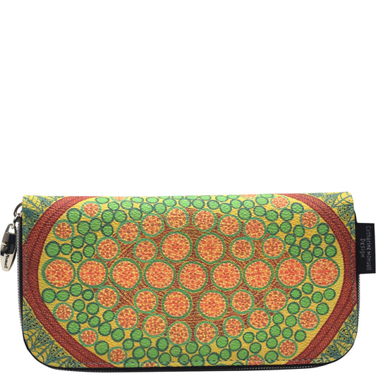 Curved Zip Section Wallet AAP - Wild Orange