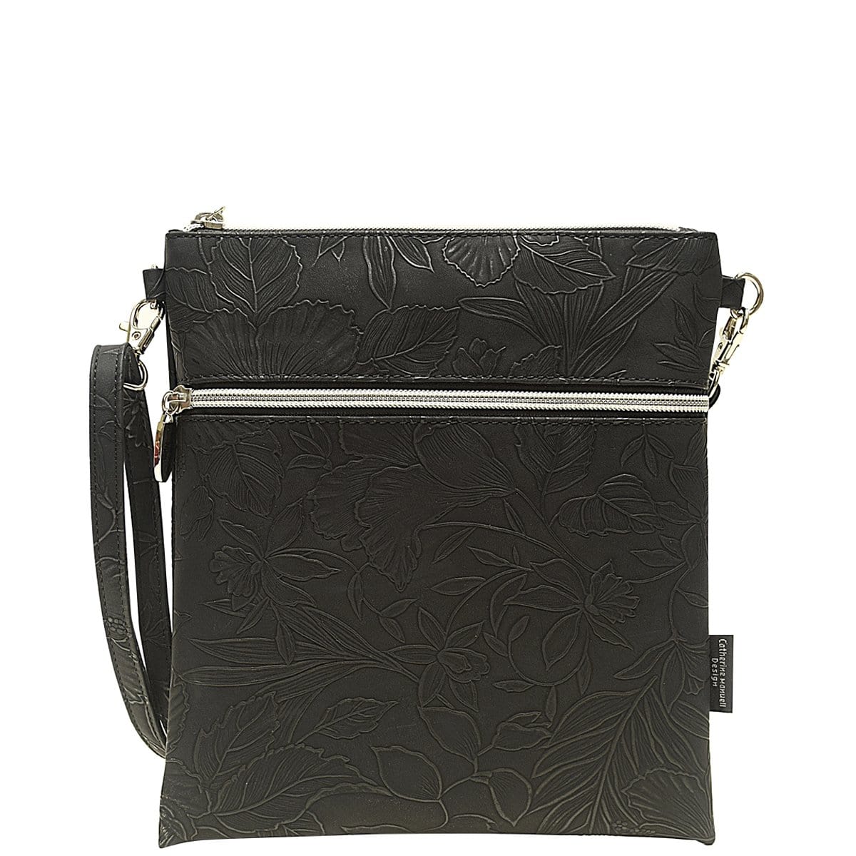 Roma Tote - Black Emboss Rose