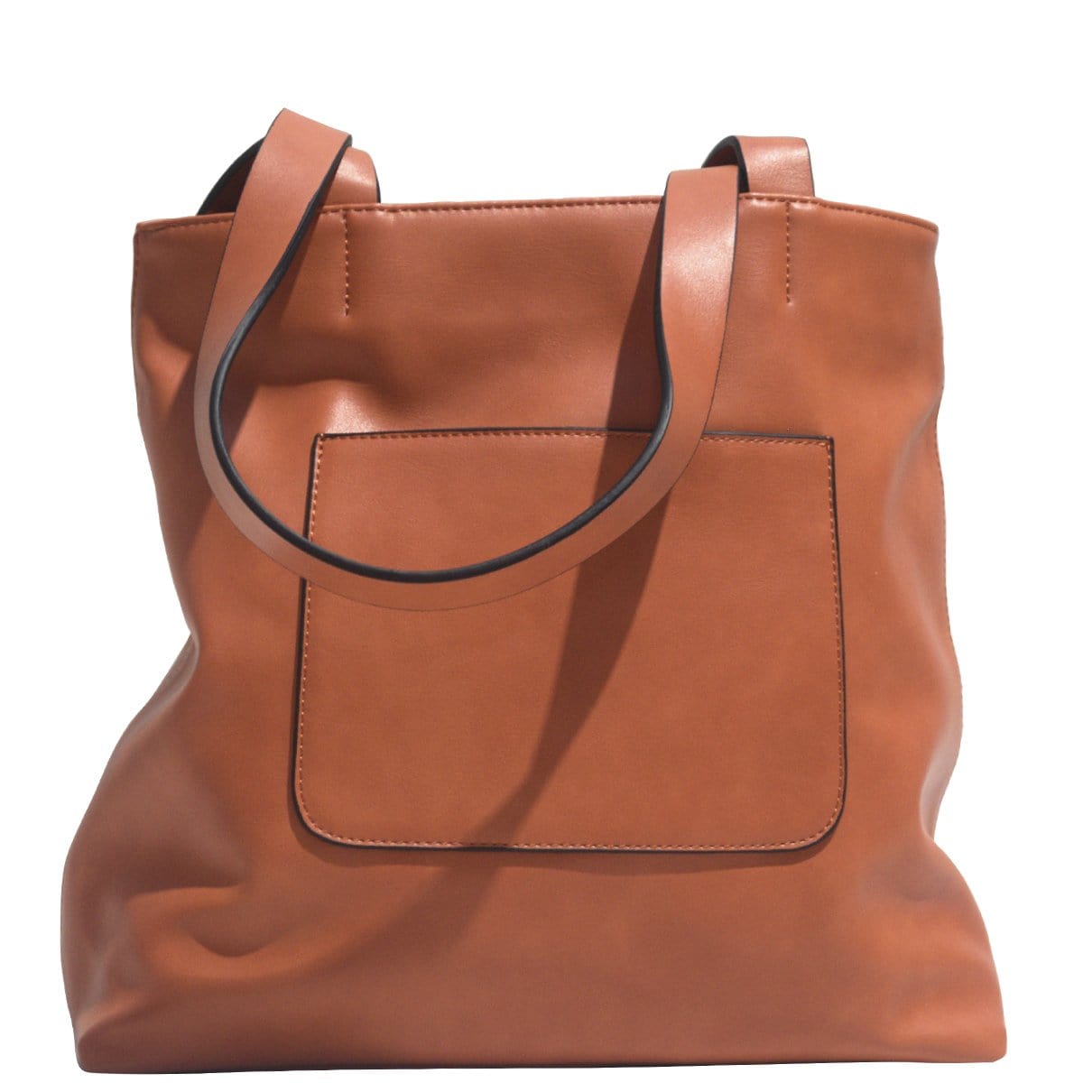 Leather look best sale tote bag