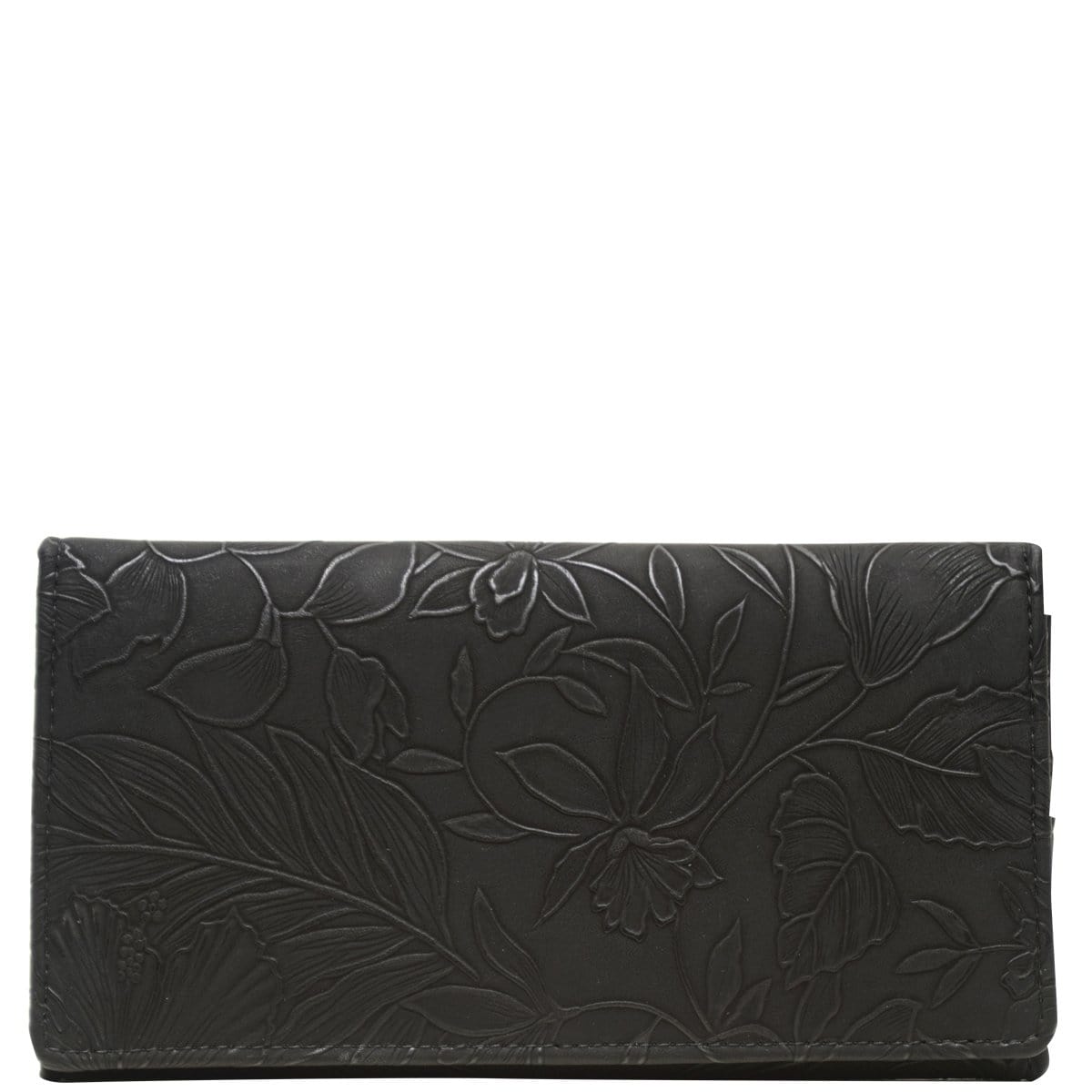 Wider Window Wallet - Black Emboss Tahiti