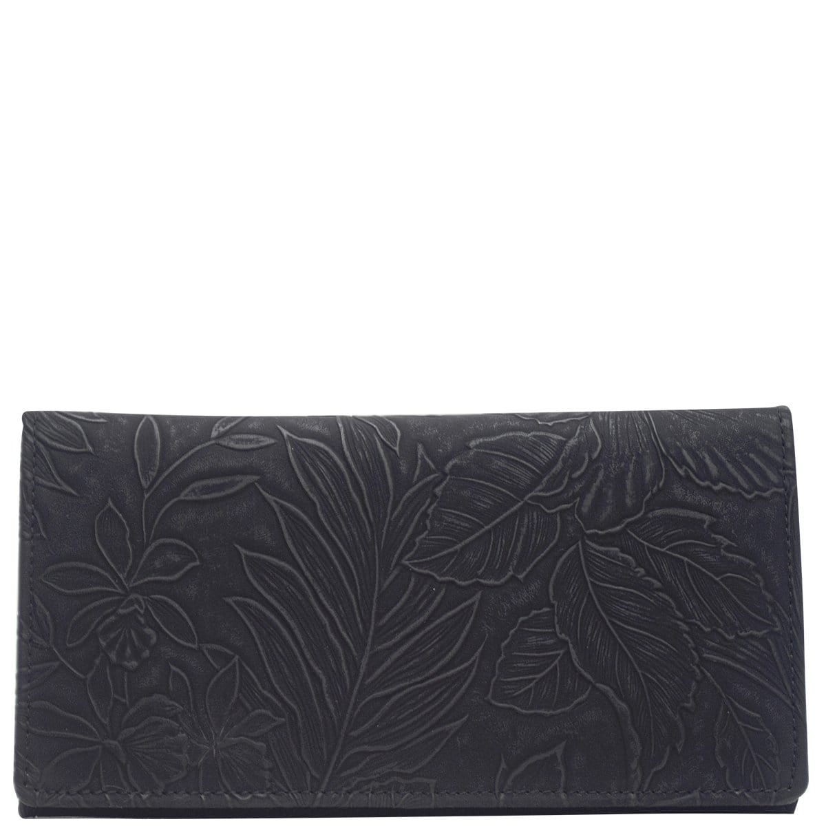 Wider Window Wallet - Black Emboss Tahiti - Half price!