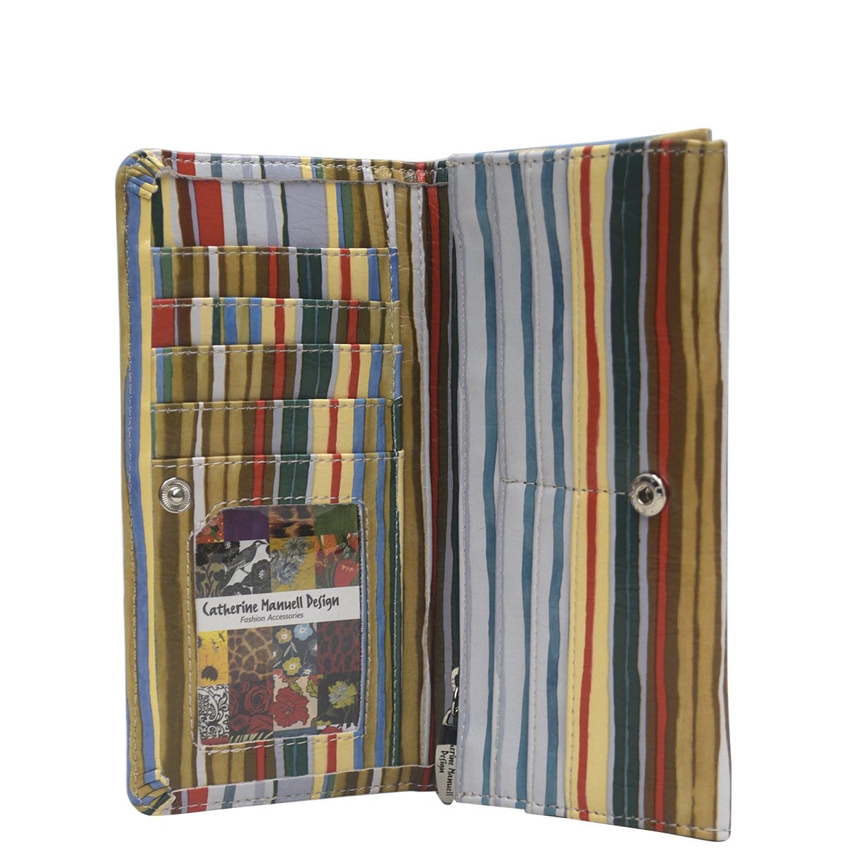 Wider Window Wallet - Wavy Lines