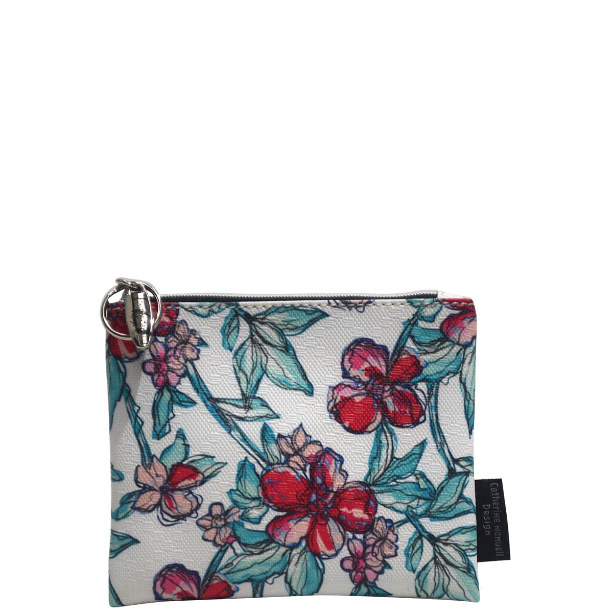 Everyday Purse - White Red Sketch Flower