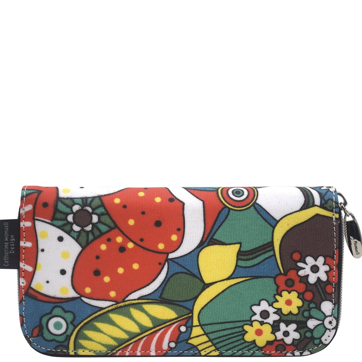 Curved Zip Section Wallet - 60s Flower - SALE 30% off