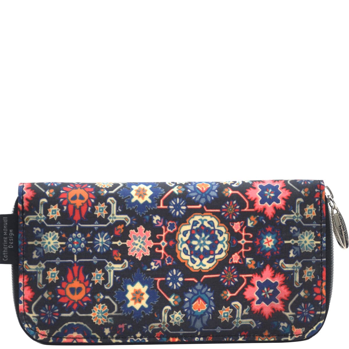 Curved Zip Section Wallet - Liberty Cecil Blue