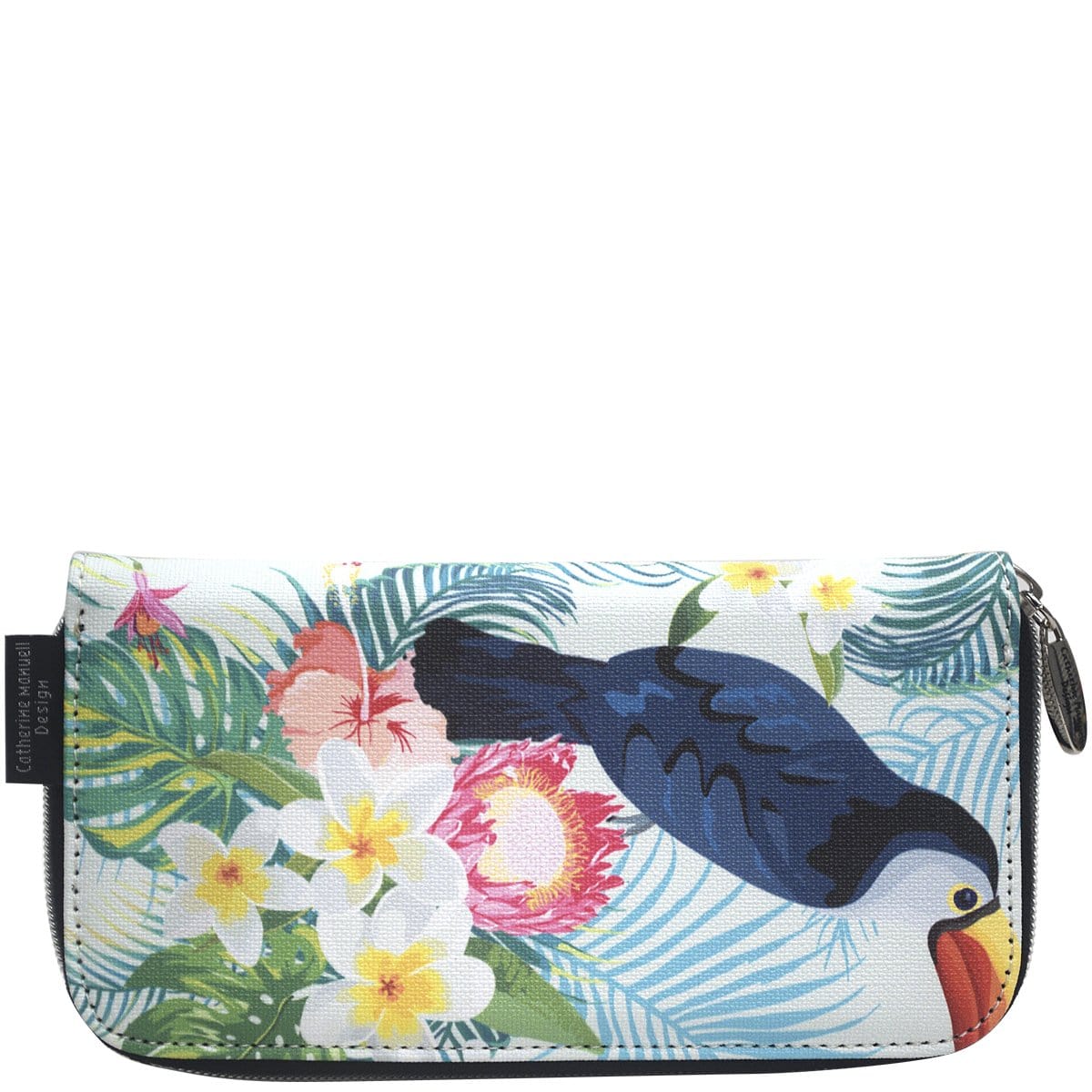 Curved Zip Section Wallet - Toucan Print