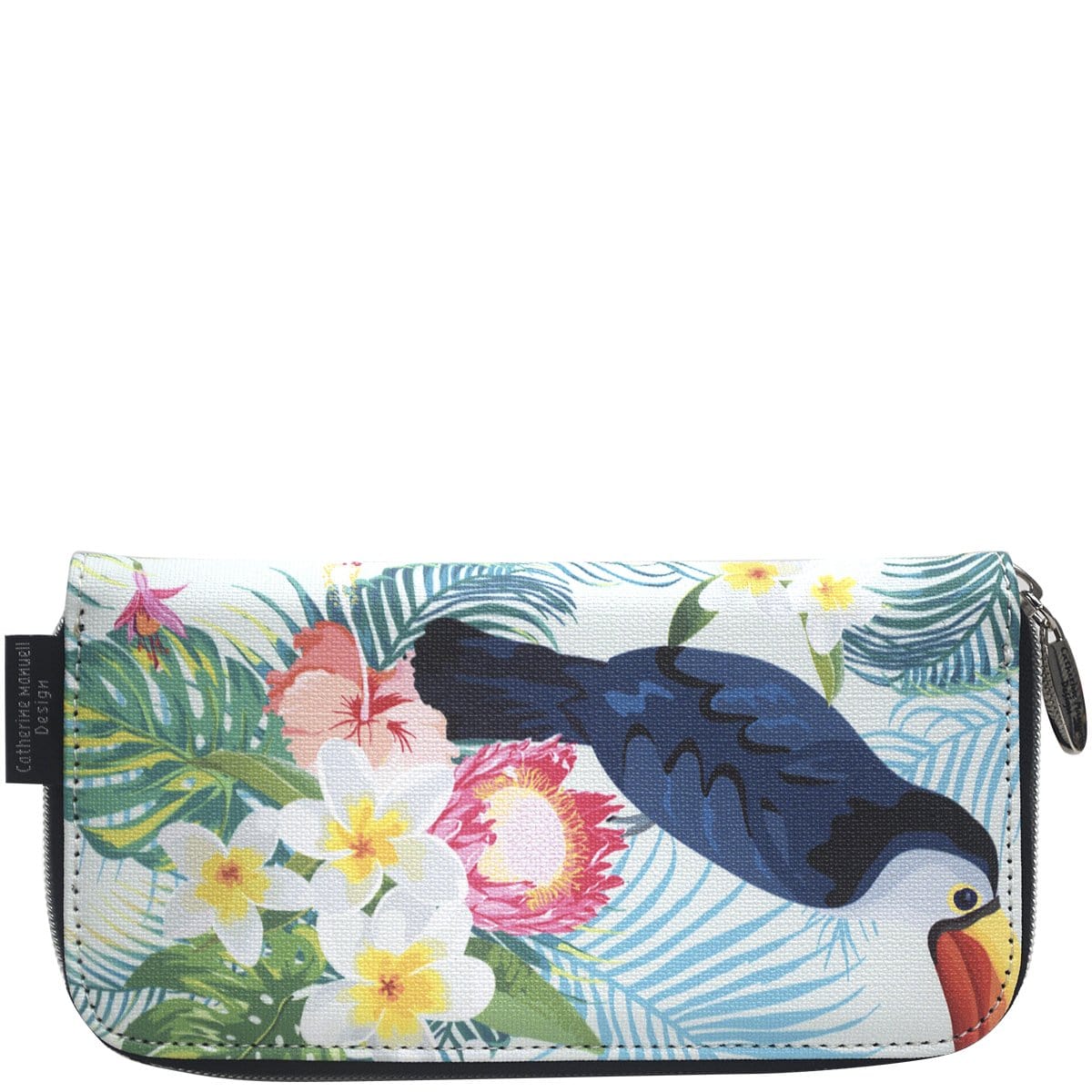 Curved Zip Section Wallet - Toucan Print - SALE 30% off