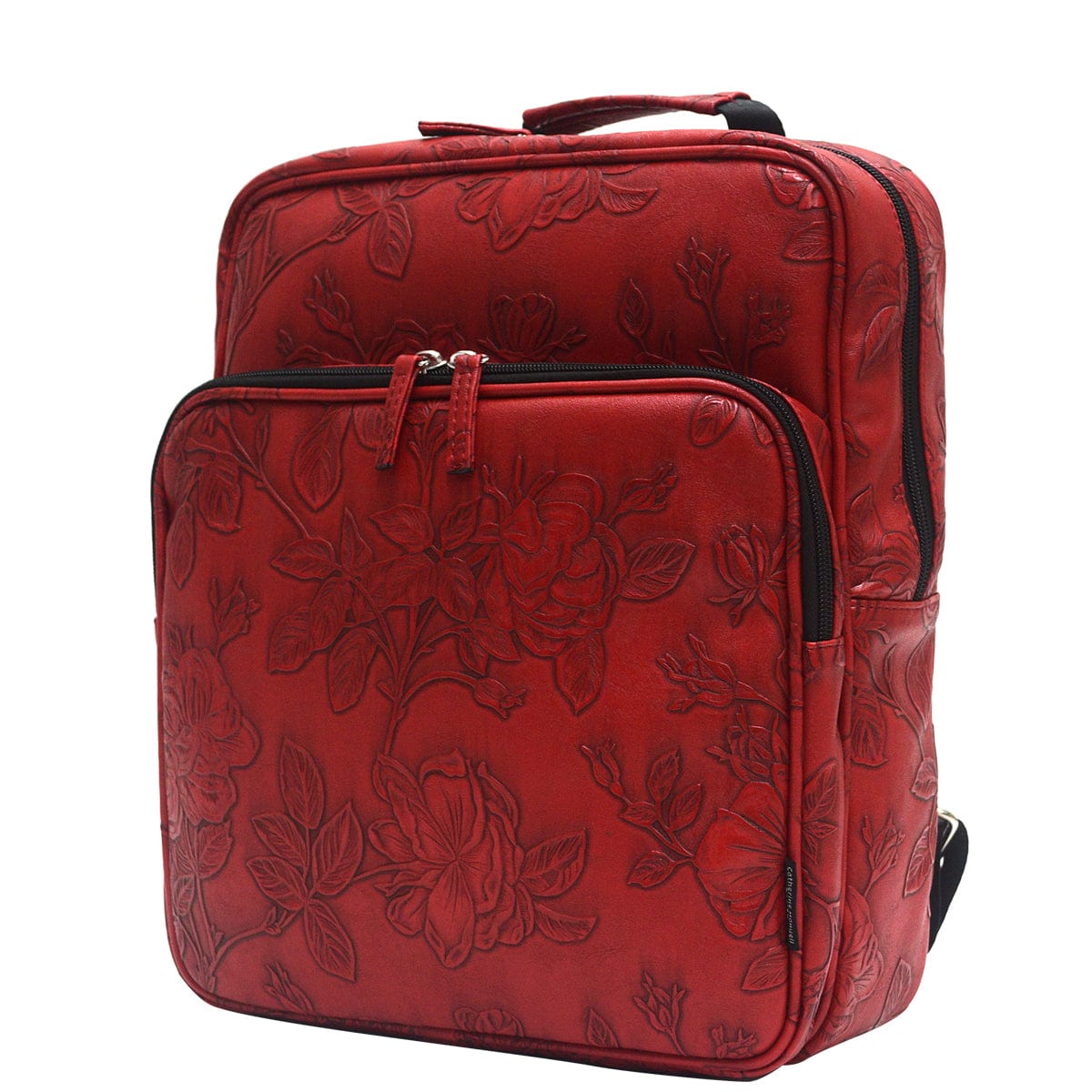 Laptop Backpack - Red Emboss Rose