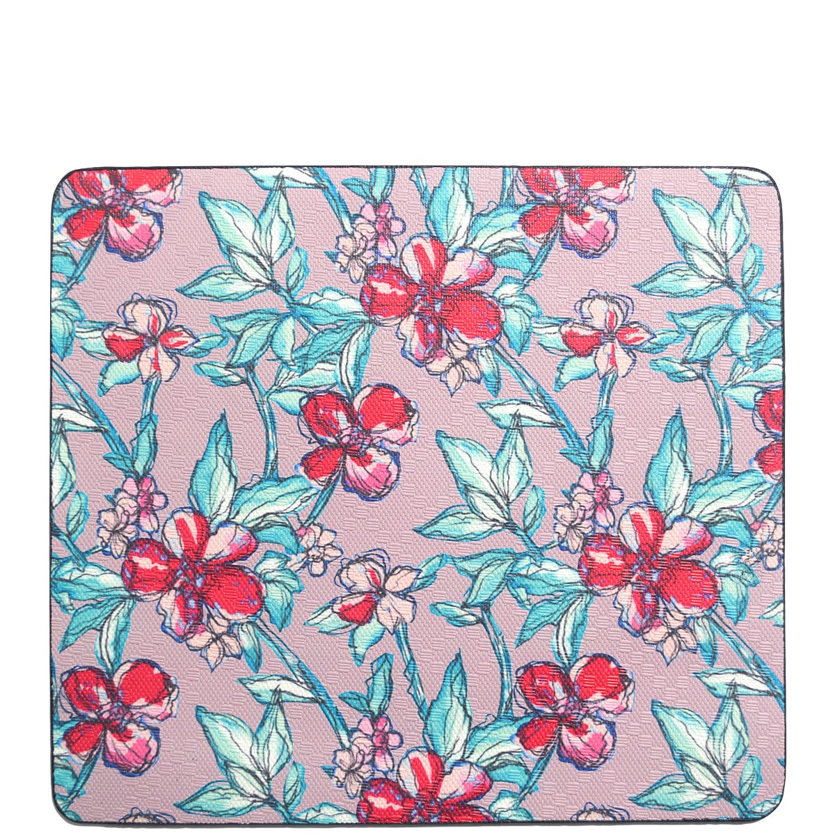 Mouse Pad - Tan Red Sketch Flower - SALE 10% off