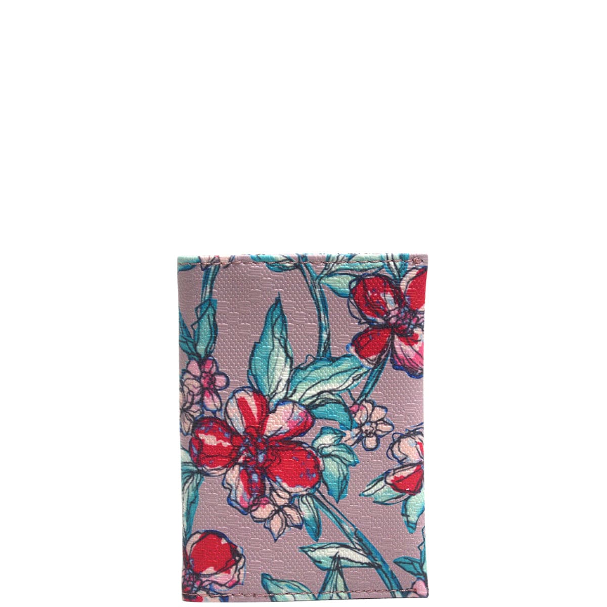 Card Sleeve - Tan Red Sketch Flower
