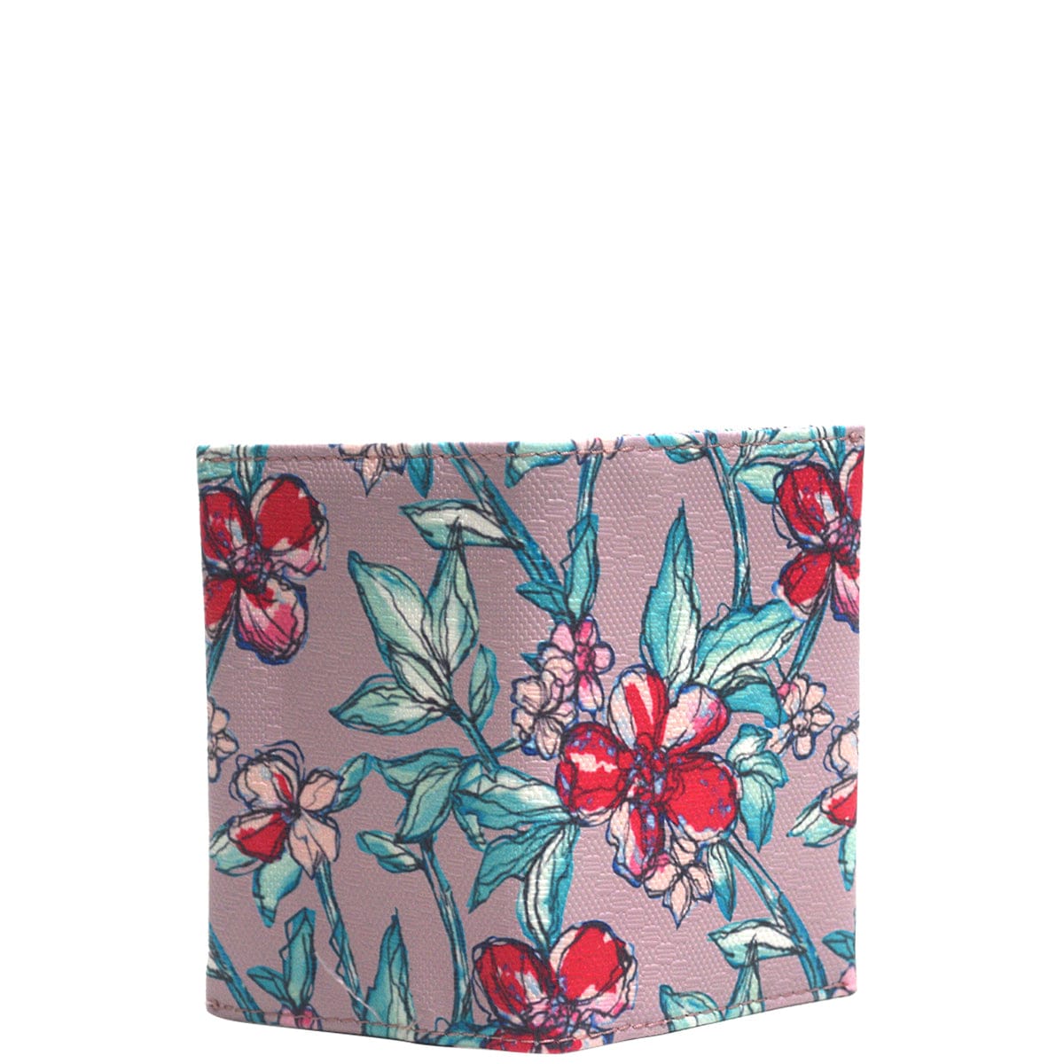 Card Sleeve - Tan Red Sketch Flower