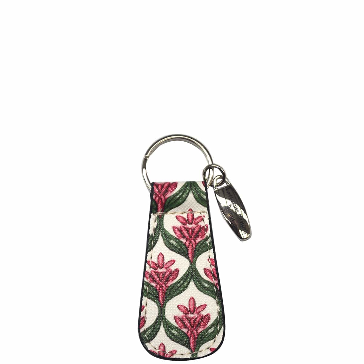 Key Tag - French Chateau Green Pink